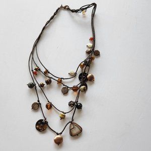 Multi-Strand Bohemian-Style Beaded Necklace